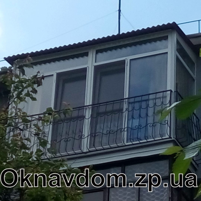 Французский балкон с расширением плиты с ковкой в Запорожье
